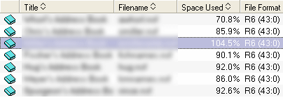 Image:Space used by database larger than 100% ?? But of course it can show that way