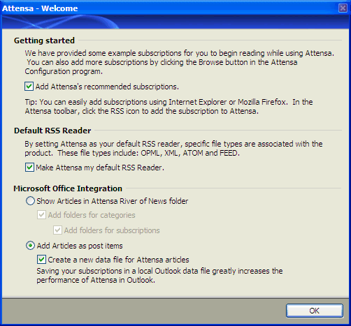 Image:Attensa responds to my posting on their new RSS reader for Sametime