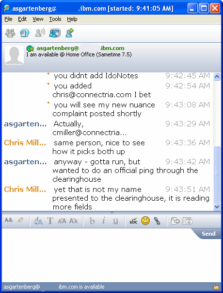 Image:It seems Lotus has the Sametime Gateway working in some test areas for themselves