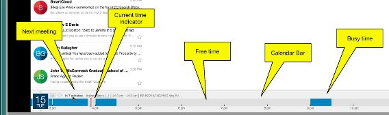 IBM Mail Next calendar bar