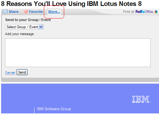 Image:A Lotus Software group is now on Slideshare