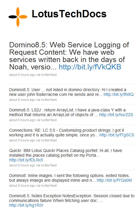 Image:LotusTechDocs on Twitter updated