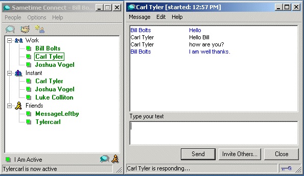 Image:Sametime 8.5 UI heading back to version 3 with the Yahoo change